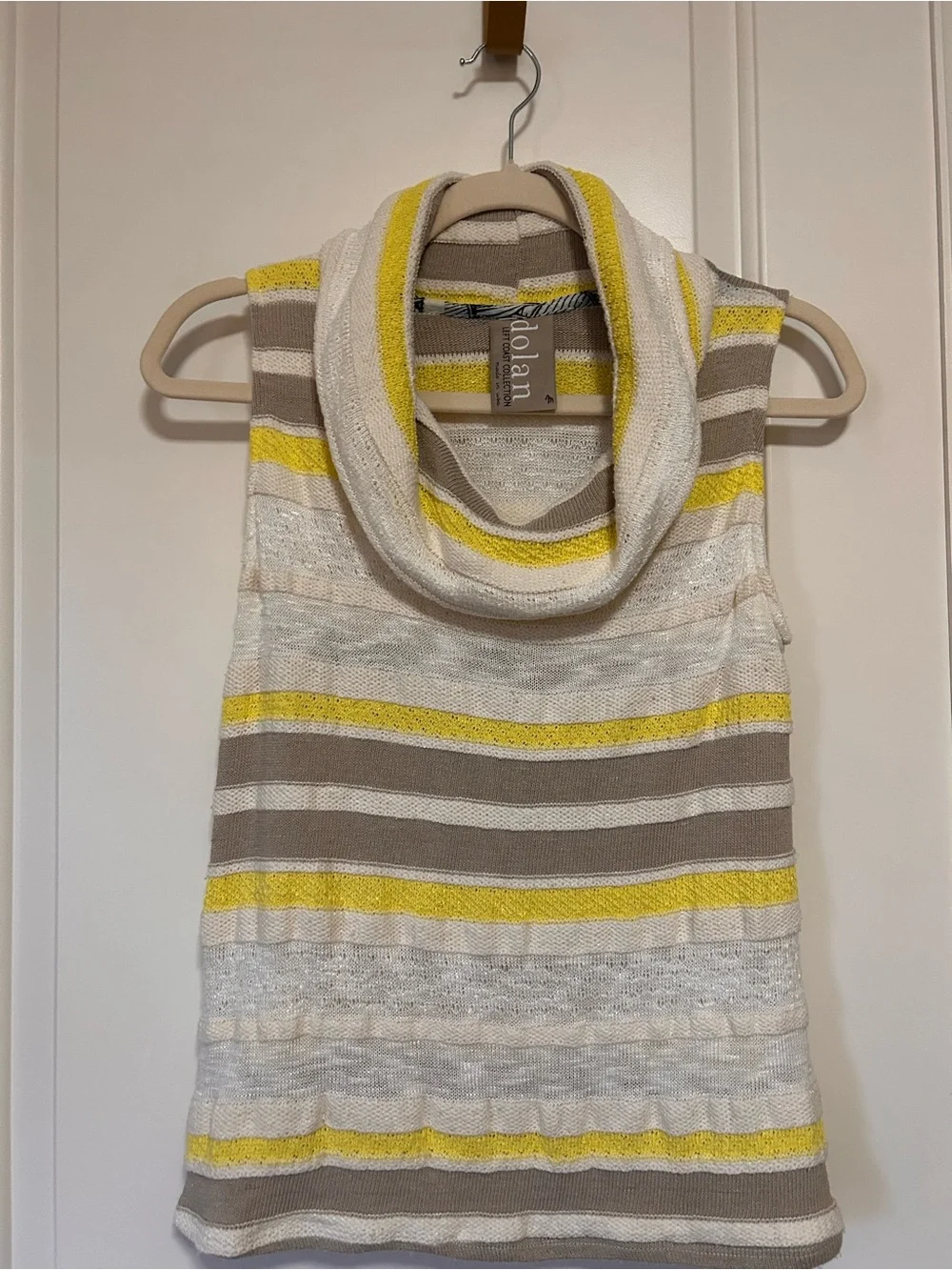 🍋☀️ dolan x Anthropologie Sleeveless Cowl Neck knit Striped tank top☀️🍋